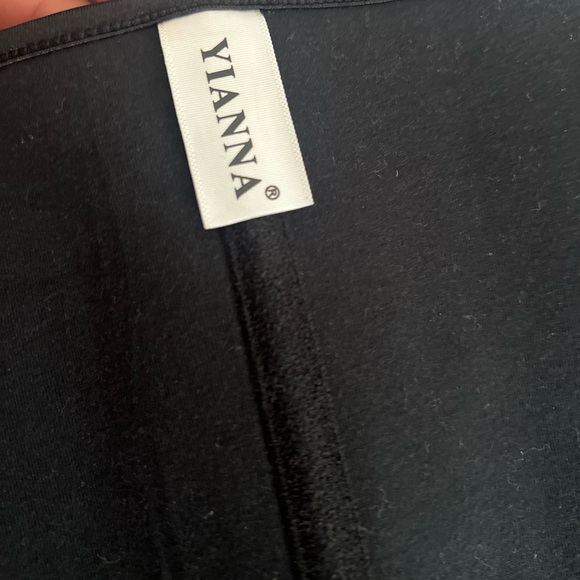 Yianna women’s black Latex waist trainer Hook And Eye size L - Picture 10 of 11